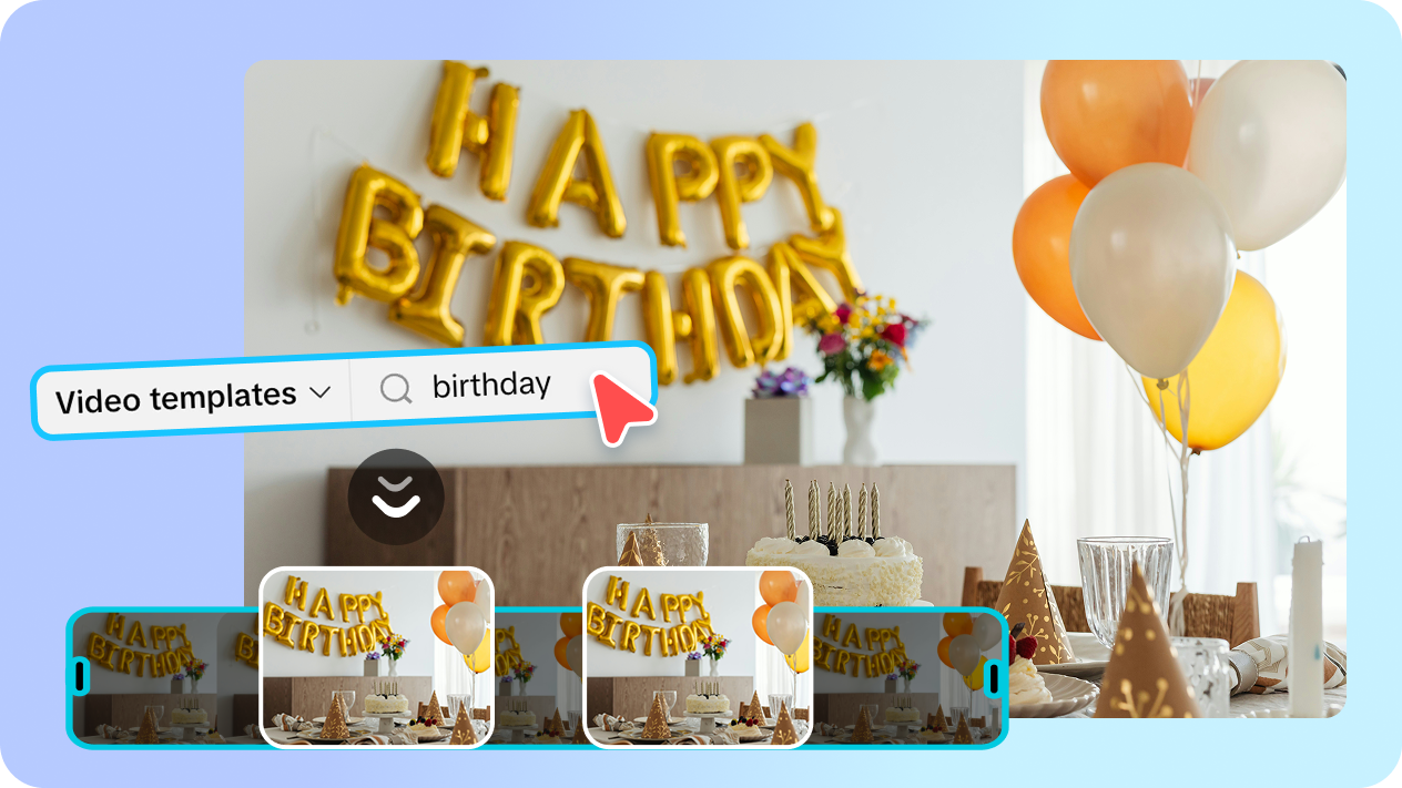Create birthday videos with custom presets